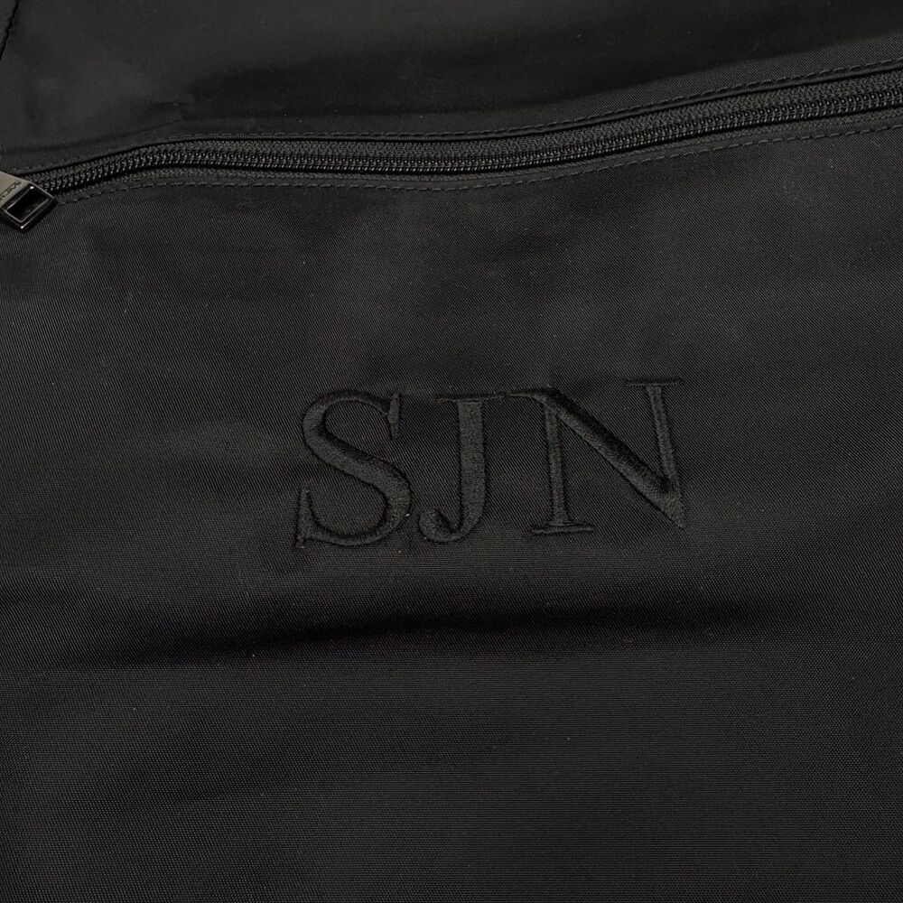 TUMI Voyageur Just in Case Black Nylon Backpack Monogrammed "SJN" - Picture 3 of 12